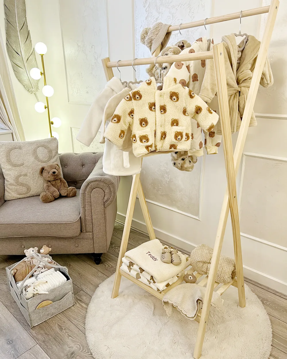 Coat Stand DENVER Light Brown_961192