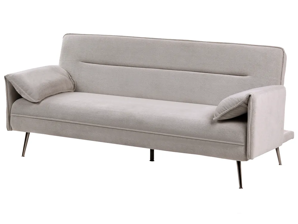 Sofa Bed 3 Seater VAYLA Fabric Grey_1056760