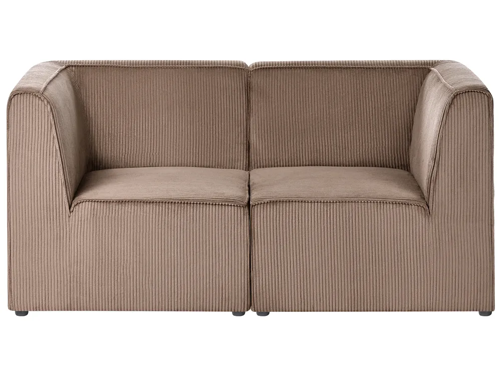 Modulsofa 2-Sitzer LEMVIG Cord Dunkelbeige_1053263
