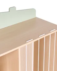 3 Tier Shelving Unit LACKEY 105 cm Light Brown_1088093
