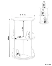 Rotating Bookshelf PENOLA 65 cm White_1088081