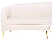 Halbrundes Sofa 4-Sitzer MOSS Samtstoff Hellbeige_851362