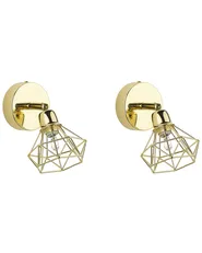 Strahler 2er Set ERMA verstellbar Metall Gold_787378