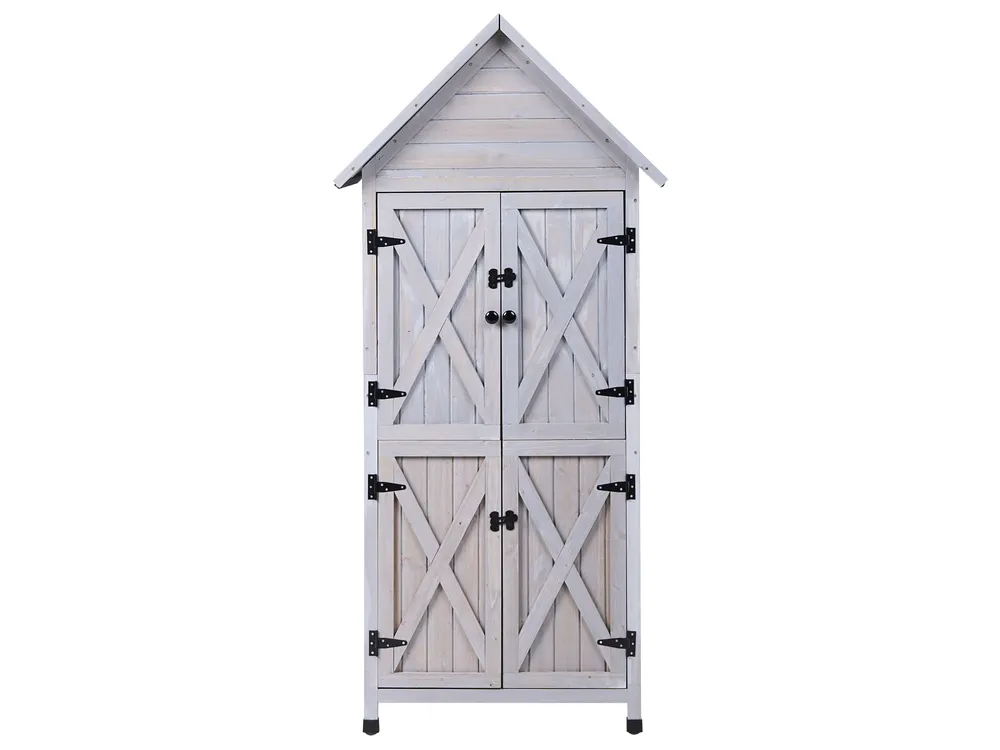 Geräteschuppen SENIGA 85 cm 46 cm Tannenholz Grau_1041611