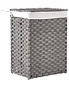 Wasmand met deksel MUCUBAJI Stof Grijs 83 L