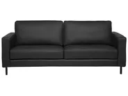 Sofa 3-Sitzer SAVALEN Echtleder Schwarz_723693