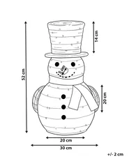 Weihnachtsdekoration LED OLAFSVIK 52 cm Schneemann Naturfarben_1015880