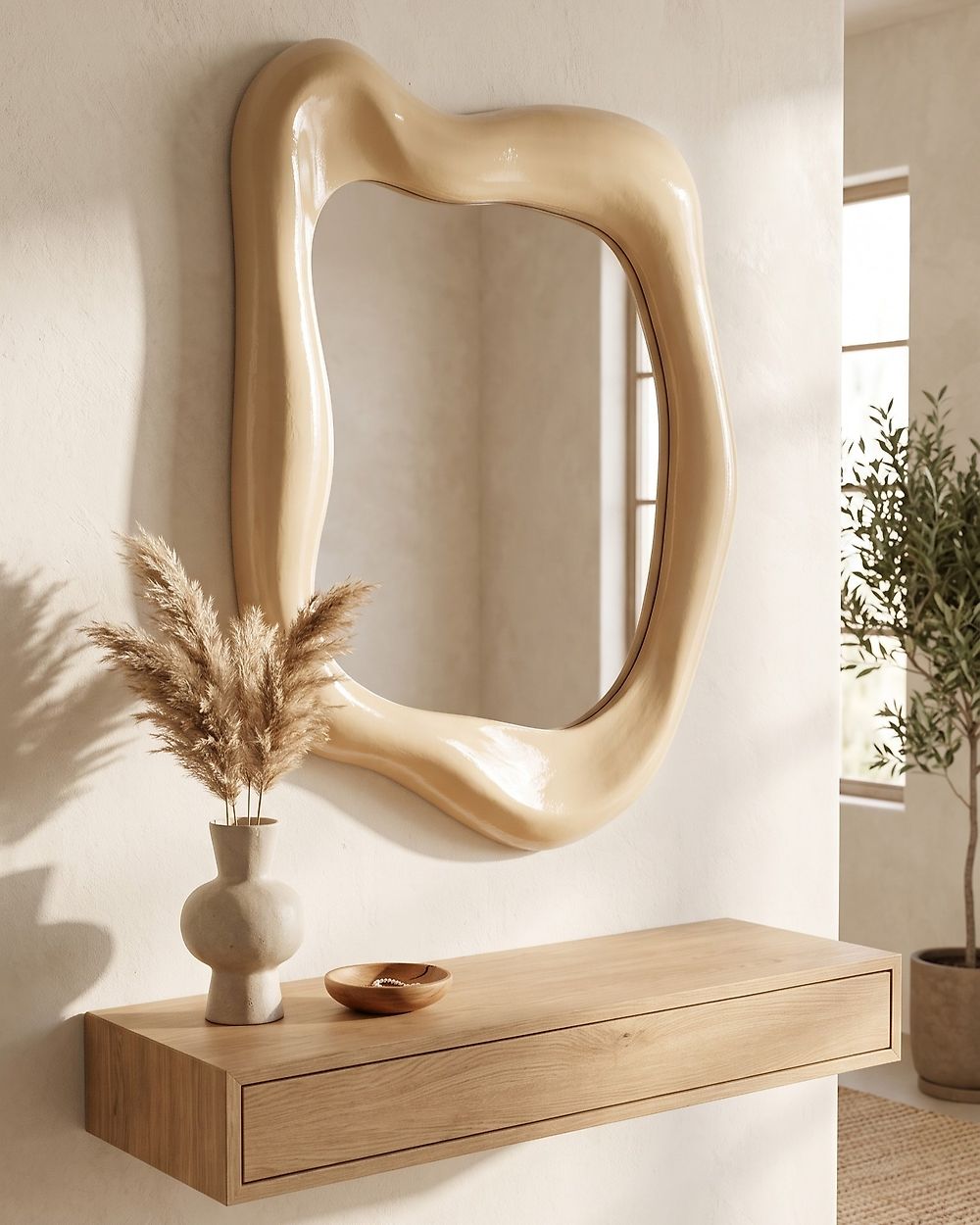 Wandspiegel SANTEC 59 cm 77 cm Gold