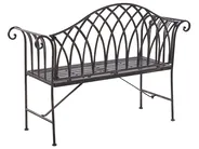 Gartenbank MILAZZO 130 cm Metall Schwarz_825343