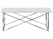 Couchtisch EMPORIA Sicherheitsglas Marmor Optik / Silber_757570