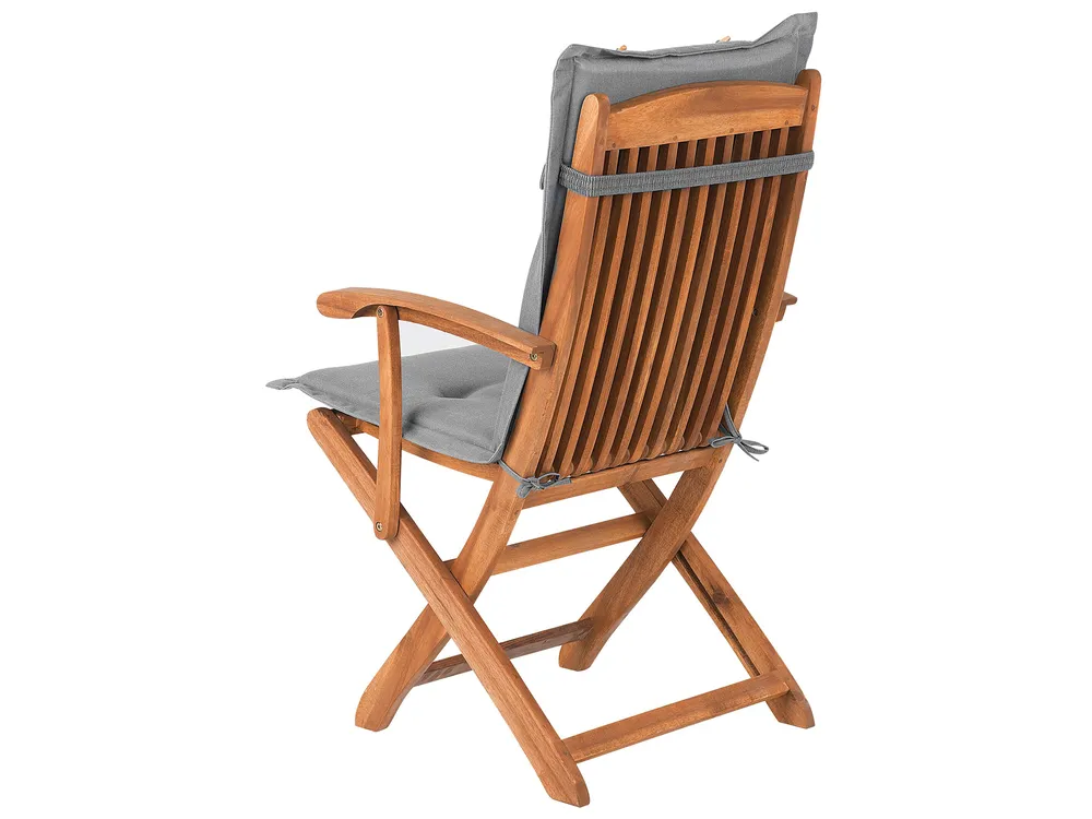 Gartenmöbel Set 8-Sitzer MAUI inkl. Kissen Akazienholz Grau_755793
