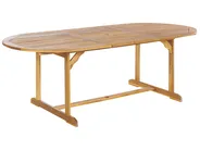 Ausziehbarer Gartentisch MAUI 160/220 cm 100 cm Akazienholz Hellbraun_807488