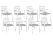 Gartenmöbel Set 8-Sitzer VALCANETTO/TAVIANO inkl. Kissen Metall Grau_922679