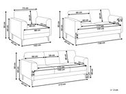 Sofa Set 6-Sitzer LOUSTO Stoff Grün_1043829