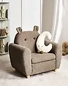 Kids Armchair Hippo MARIBO Boucle Brown