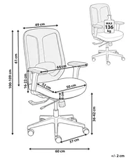 Bürostuhl ZELAR Stoff Hellblau_1095984