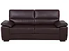 Sofa 3-Sitzer VOGAR Kunstleder Dunkelbraun