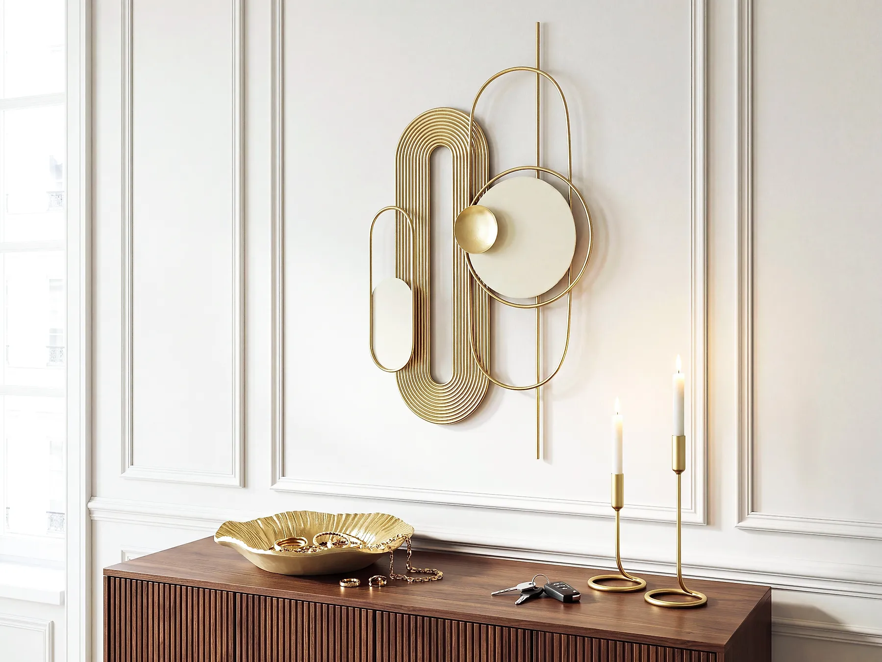 Wandobjekt VESDUM 92 cm Gold_1182932