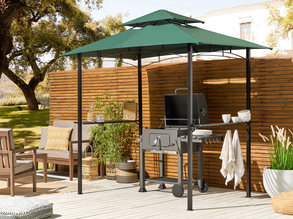 Pavillon NARO 240 cm 148 cm Metall Dunkelgrün