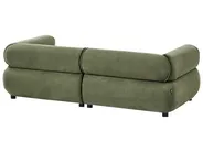 Sofa 3-Sitzer SALLA mit Ottomane Stoff Grün_1058291