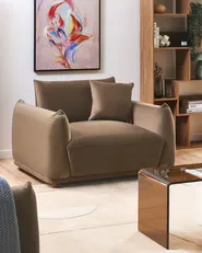 Living Room Set 5 Seater JUBEK Velvet Brown_1074598