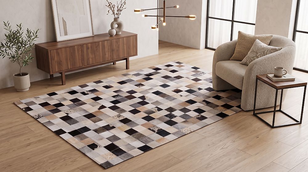 Rug RIZE Multicolour 160 x 230 cm Leather