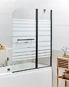 Badewannenaufsatz TUAPI 140 x 120 cm Schwarz
