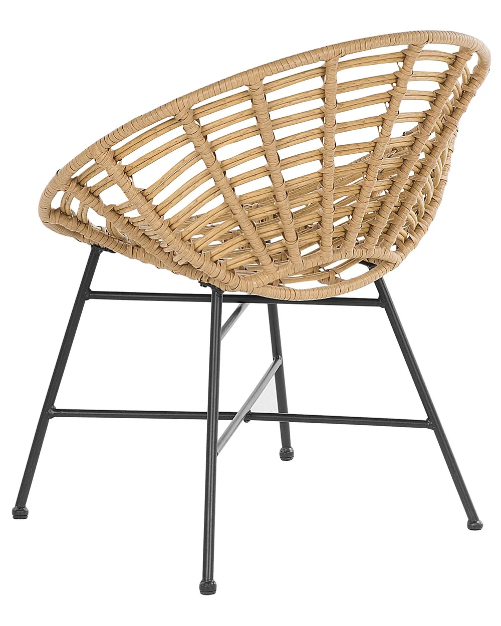 Gartenstuhl 2er Set ACERRA Polyrattan Hellbraun_803268