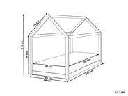Kinderbett Haus Kiefernholz TOSSE 90 x 200 cm Grau_945940