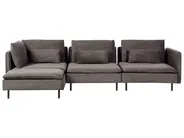 Modul Ecksofa 3-Sitzer EGERIS Cord Dunkelbraun rechtsseitig_901073