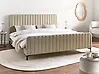 Bett mit Lattenrost Bouclé LUNAN 180 x 200 cm Beige