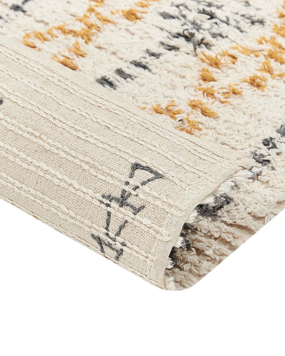 Rug KADAPA Beige 160 x 230 cm Cotton_839184