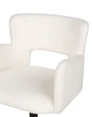 Schreibtischstuhl SANILAC II Bouclé Cremeweiß_896630