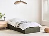 Bett mit Stauraum ohne Kopfteil DINAN Bouclé Dunkelgrün 90 x 200 cm