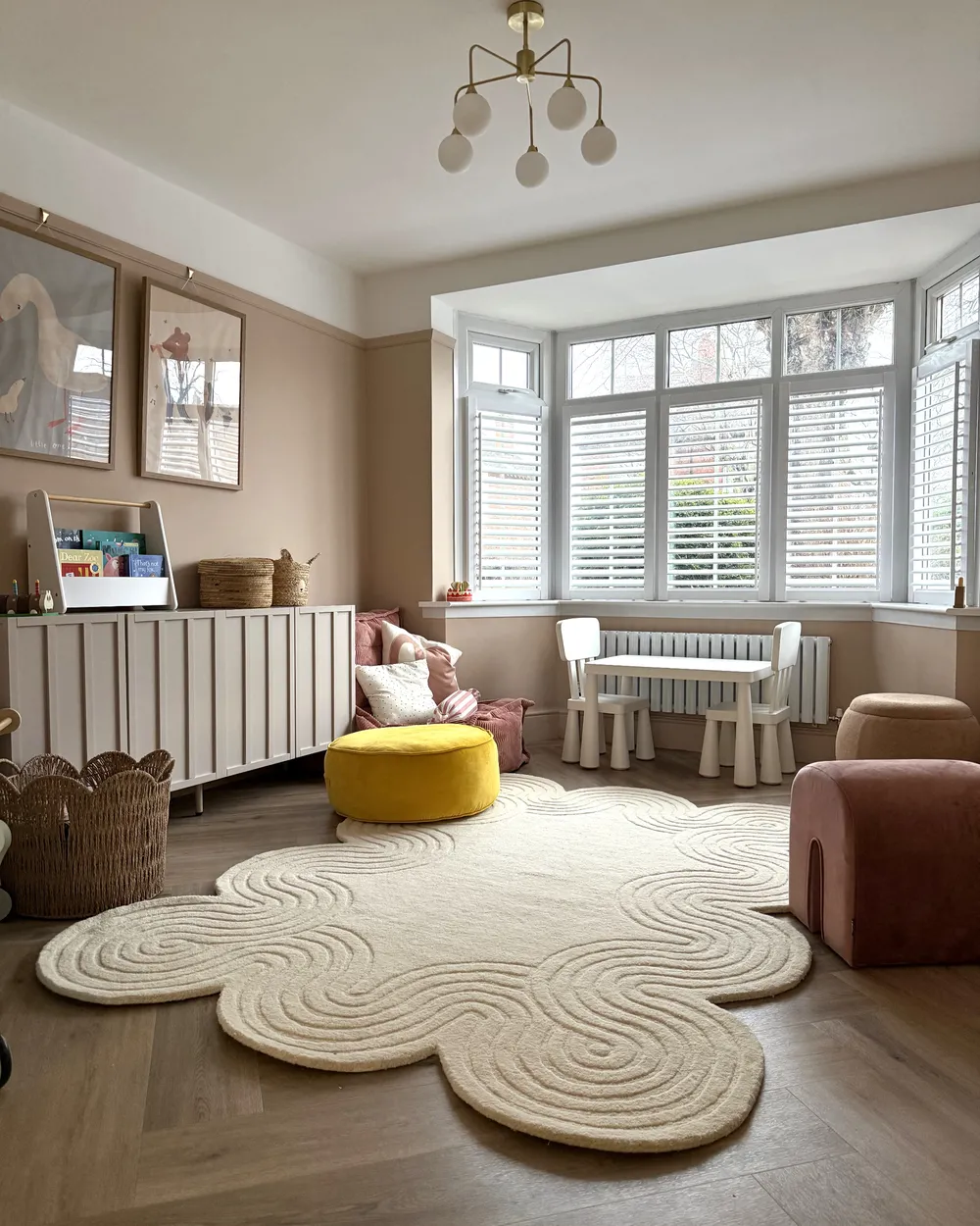 Teppich MALVAN Beige 160 x 230 cm Wolle_1055368
