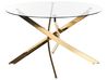 Esstisch MARAMO Gold 120 cm 120 cm Sicherheitsglas