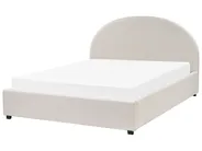 Bett mit Stauraum VAUCLUSE Stoff Hellbeige 160 x 200 cm_876650