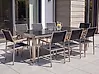 Gartentisch GROSSETO 220 cm 100 cm Granit poliert Schwarz
