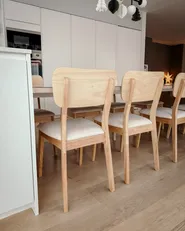 Esszimmerstuhl 2er Set MINIER Holz Hellbraun / Beige_1050770