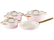 7-delige pannenset ELITE PRO Pastelroze_977183