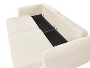 Schlafsofa 3-Sitzer VAXHOLM mit Stauraum Bouclé Cremeweiß_1026790