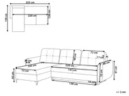 Corner Sofa Bed 3 Seater SIMRIS with Storage Fabric Light Blue Right Hand_950987