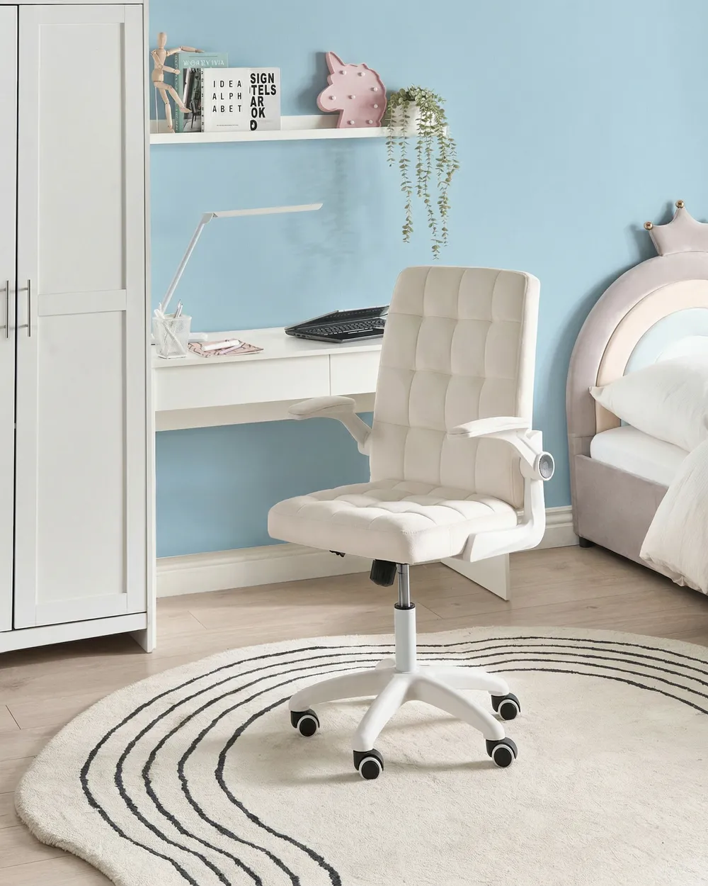Office Chair DANDY Velvet Off-White_1053066