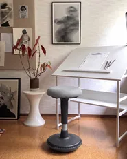 Wackelhocker ESTELL Stoff Grau_1109770