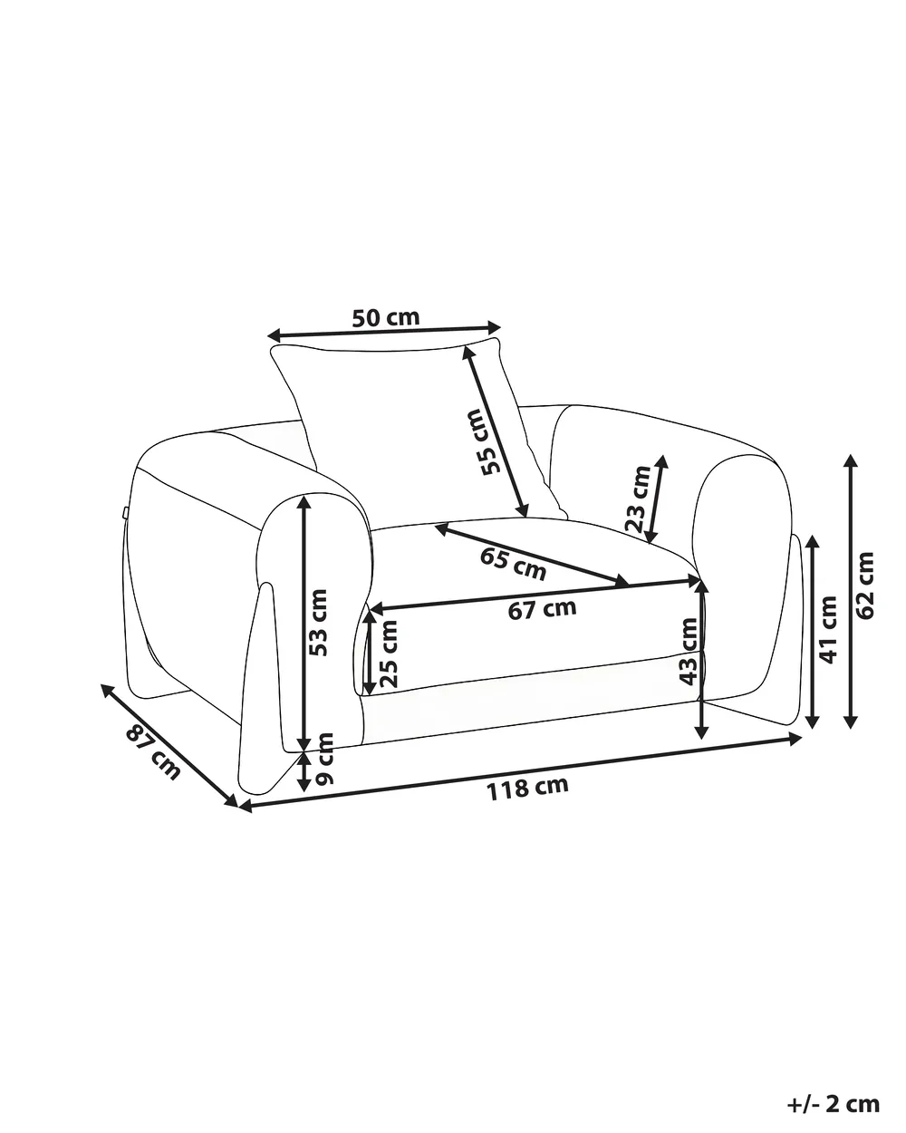 Armchair VINLIDEN Taupe_1048609