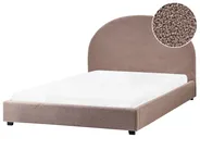 Wasserbett Bouclé VAUCLUSE 140 x 200 cm Taupe_977344
