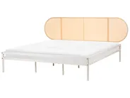 Bett mit Lattenrost Polyrattan BOULIN 180 x 200 cm Beige_1116823