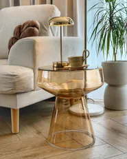 Beistelltisch LAGUNA Glas Goldbraun_1182666
