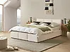 Bett mit Stauraum BOUSSE Bouclé Cremeweiß 140 x 200 cm