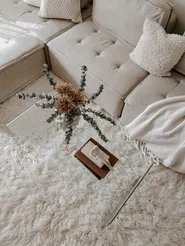 Modular Corner Sofa 4 Seater TIBRO Fabric Light Beige Right Hand_829657